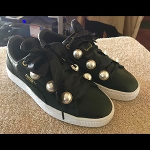 Puma Basket Bling Pearl Bow Ribbon